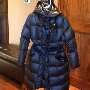 Zara Metallic Brown Puffer Coat, Down, Size Large